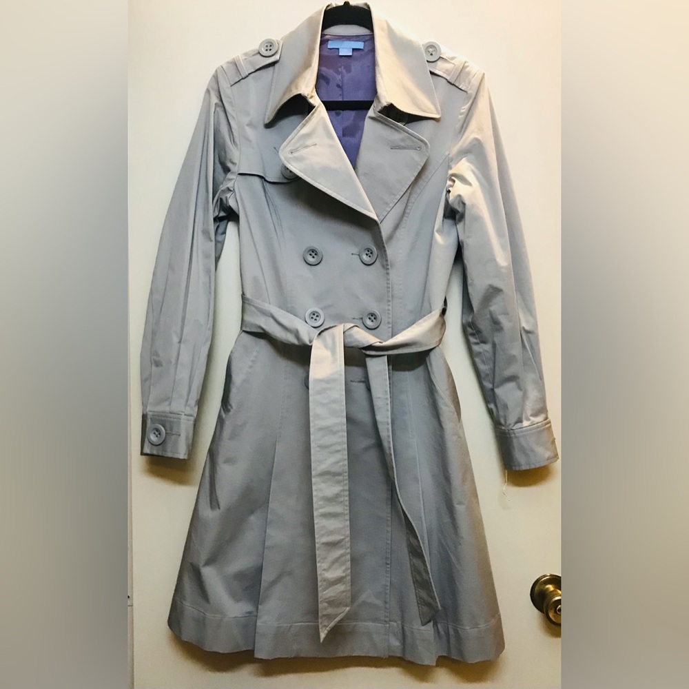 NWT Baia Grey Trench Coat A Story Of Delicate Reborn